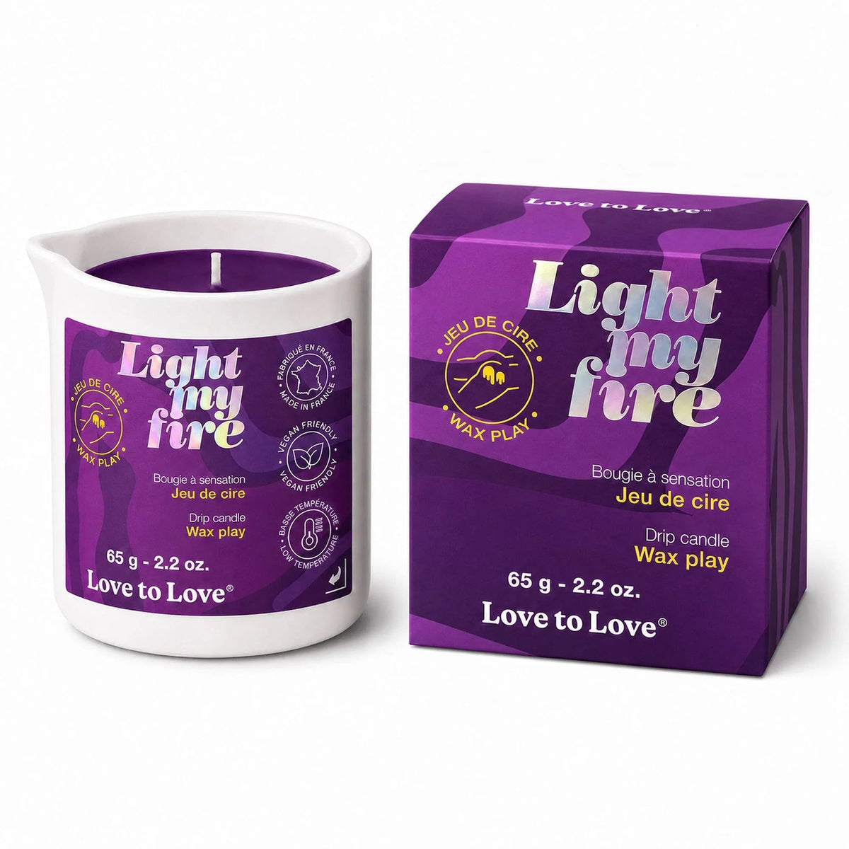 LIGHT MY FIRE - DRIP CANDLE - WAX PLAY 65G / 2.2OZ. - Red Velvet Boutique