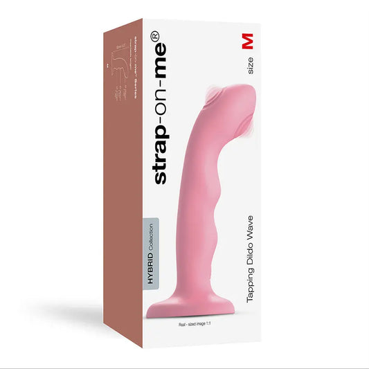 TAPPING DILDO WAVE - CORAL PINK STRAP-ON-ME