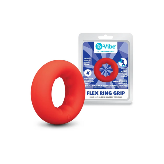 b-Vibe Flex Ring Grip — Red - Red Velvet Boutique