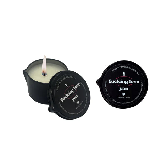 I F*cking Love You - Naughty Mini Massage Pour Spout Tin Can - Red Velvet Boutique