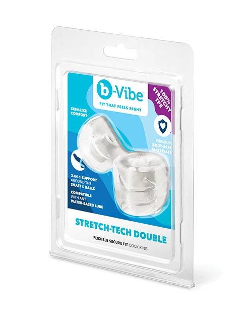 b-Vibe Stretch-Tech Double Barrel - Red Velvet Boutique