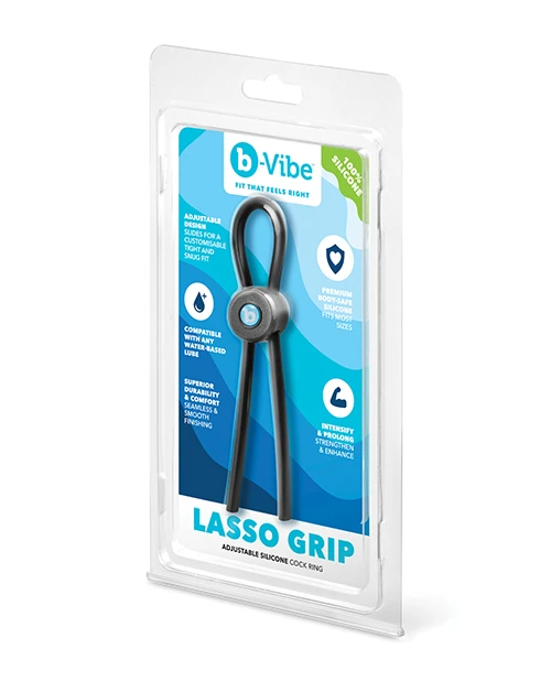 LASSO GRIP - FULLY ADJUSTABLE SILICONE COCK RING - Red Velvet Boutique