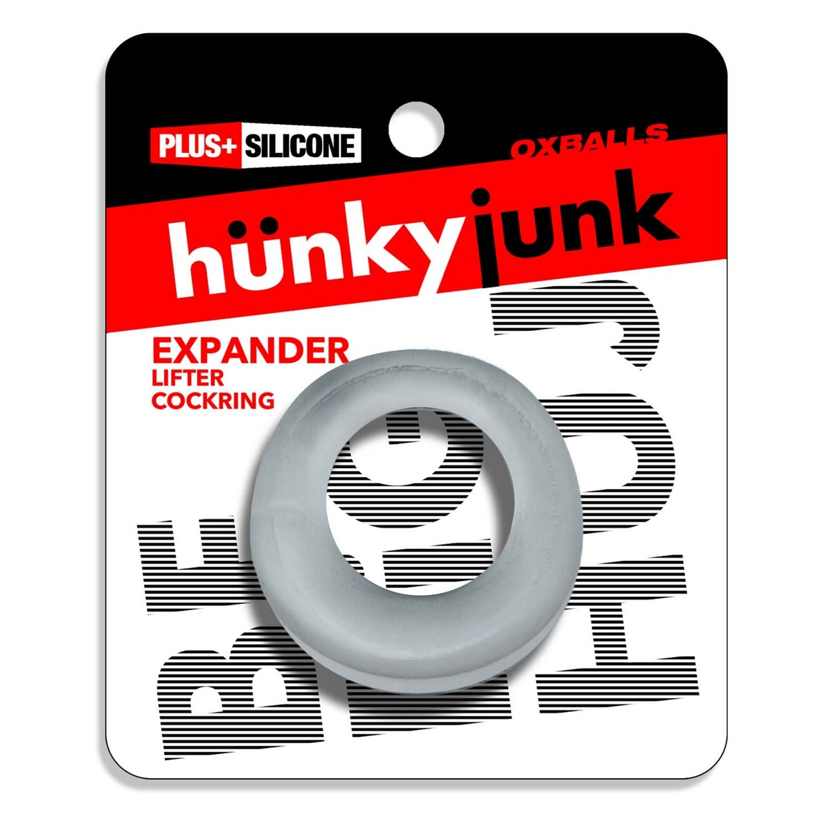 EXPANDER slimmer scoop style cockring CLEAR STEAM - Red Velvet Boutique