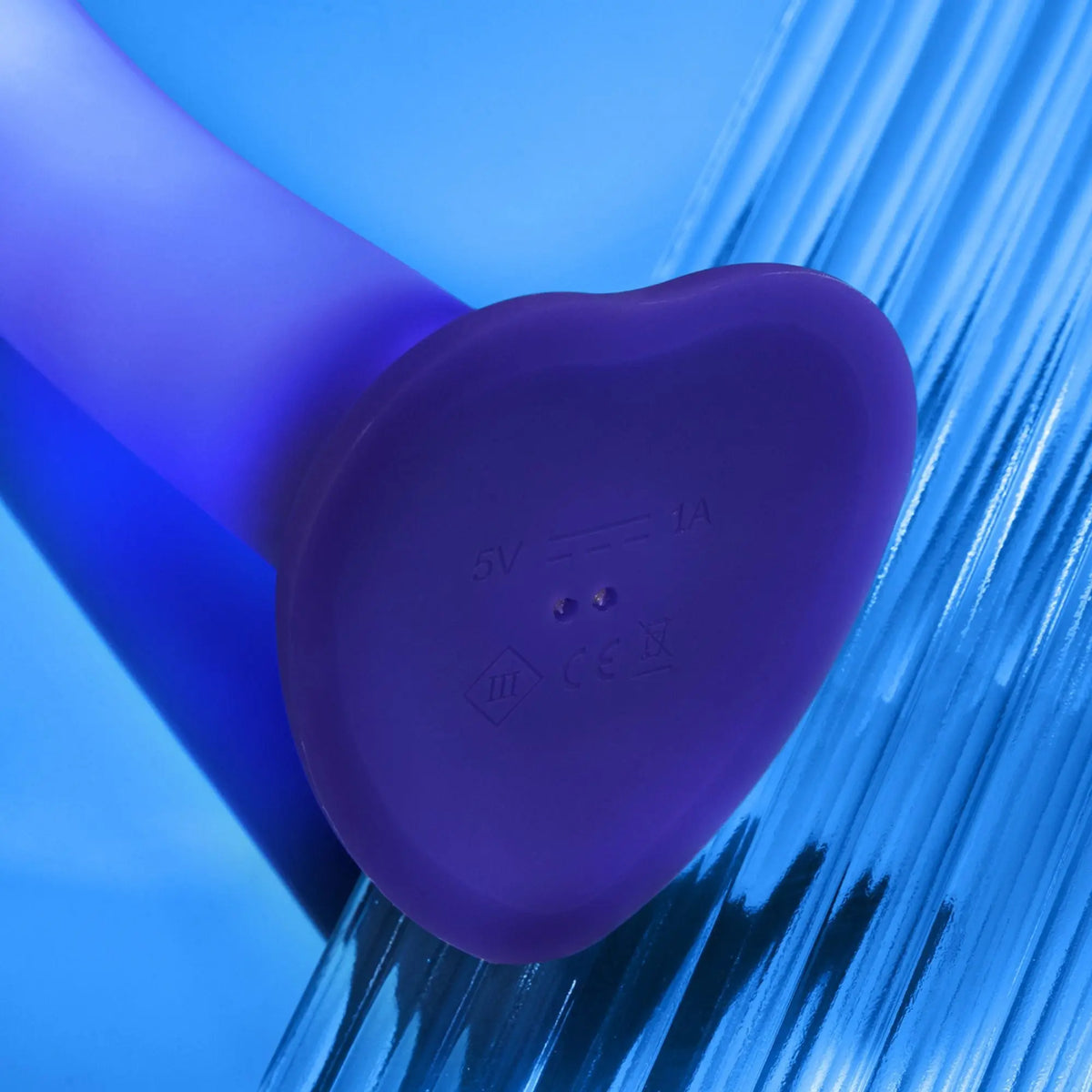 GLOW-LED DILDO PURPLE - M STRAP-ON-ME