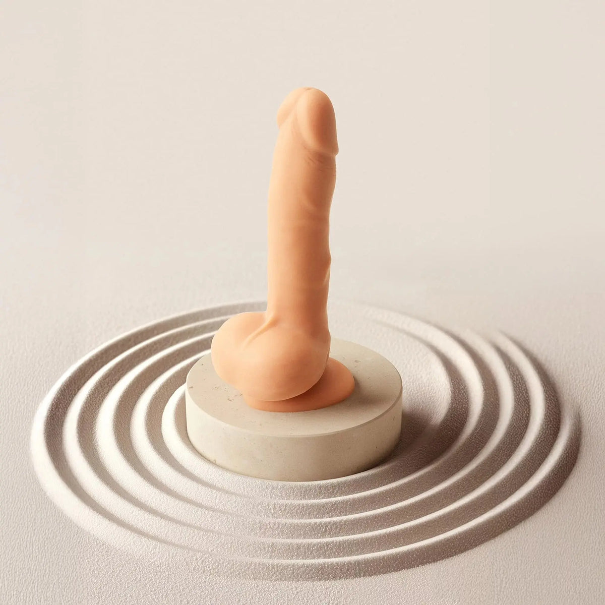 ROTATING & VIBRATING REALISTIC DILDO - L - VANILLA STRAP-ON-ME