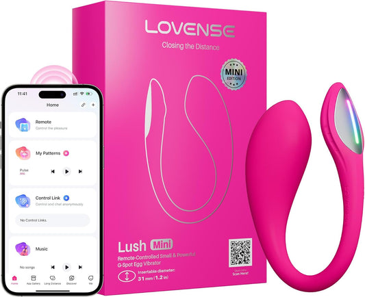 LOVENSE LUSH MINI REMOTE CONTOL VIBRATOR - PINK - Red Velvet Boutique