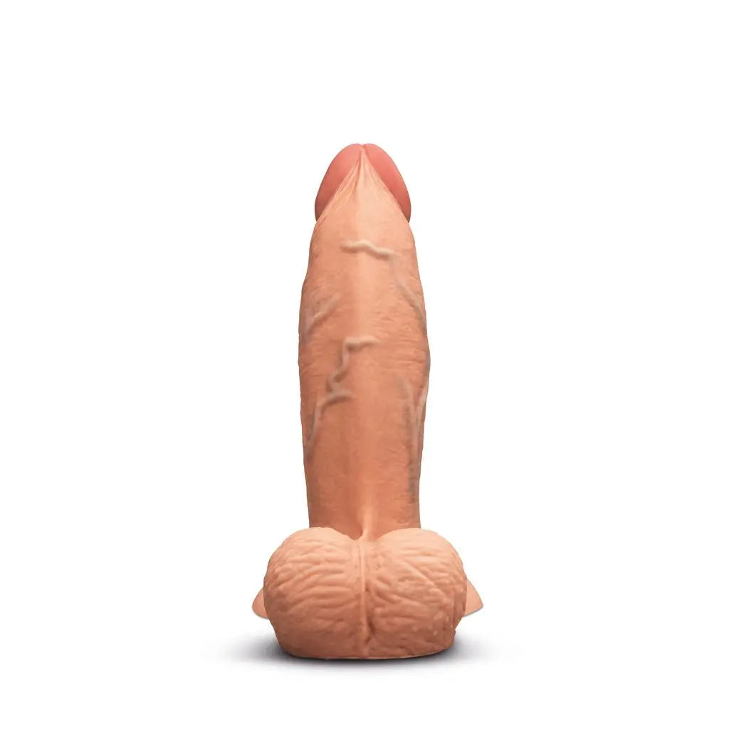b-Vibe Slipskin Realistic Silicone Dildo 7" Girthy - Mocha b-Vibe