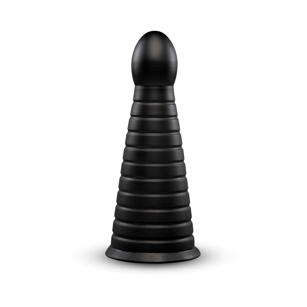 CONE - 10" TAPERED & RIBBED DILDO WITH SUCTION CUP - Red Velvet Boutique