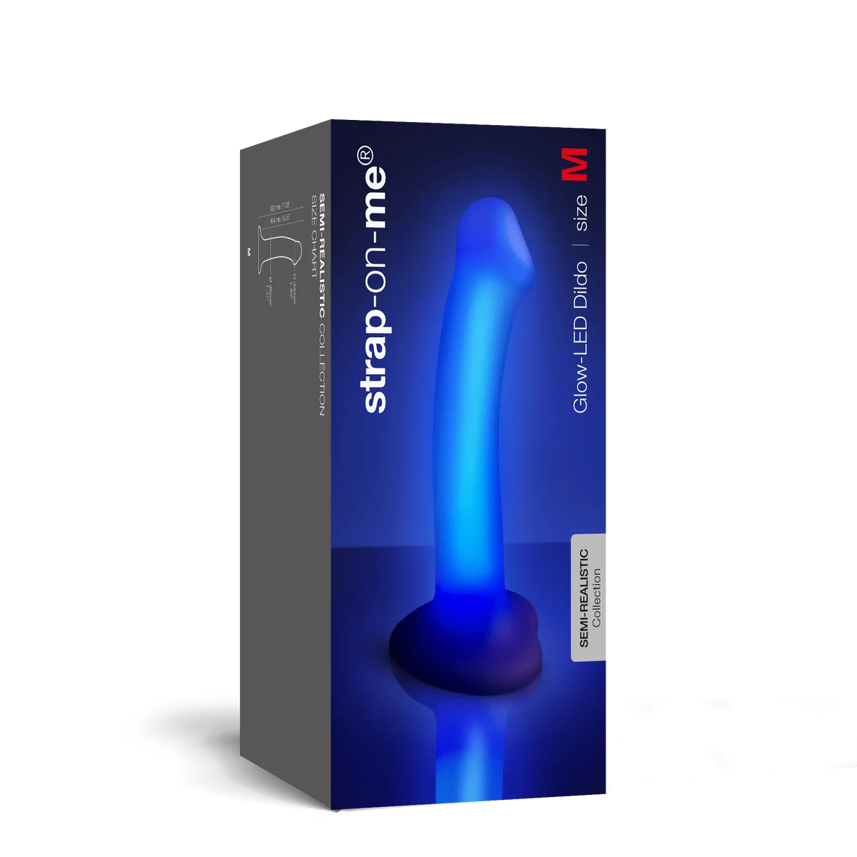 GLOW-LED DILDO PURPLE - M STRAP-ON-ME