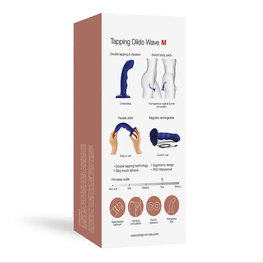 TAPPING DILDO WAVE - NIGHT BLUE STRAP-ON-ME
