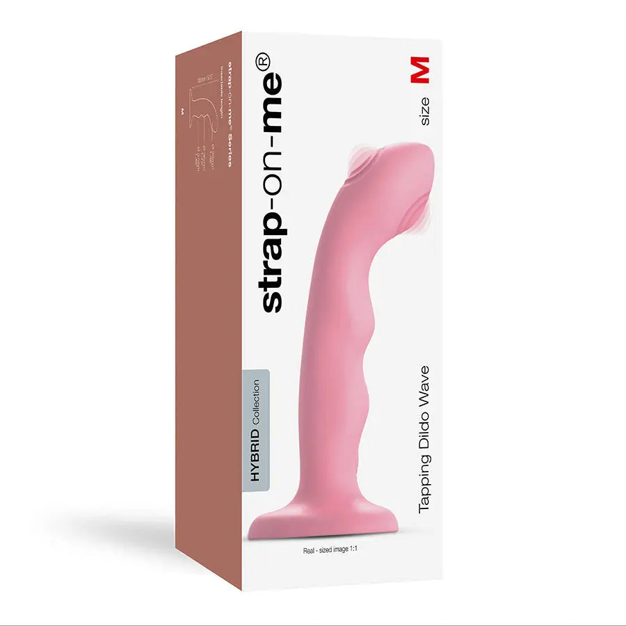 TAPPING DILDO WAVE - CORAL PINK STRAP-ON-ME