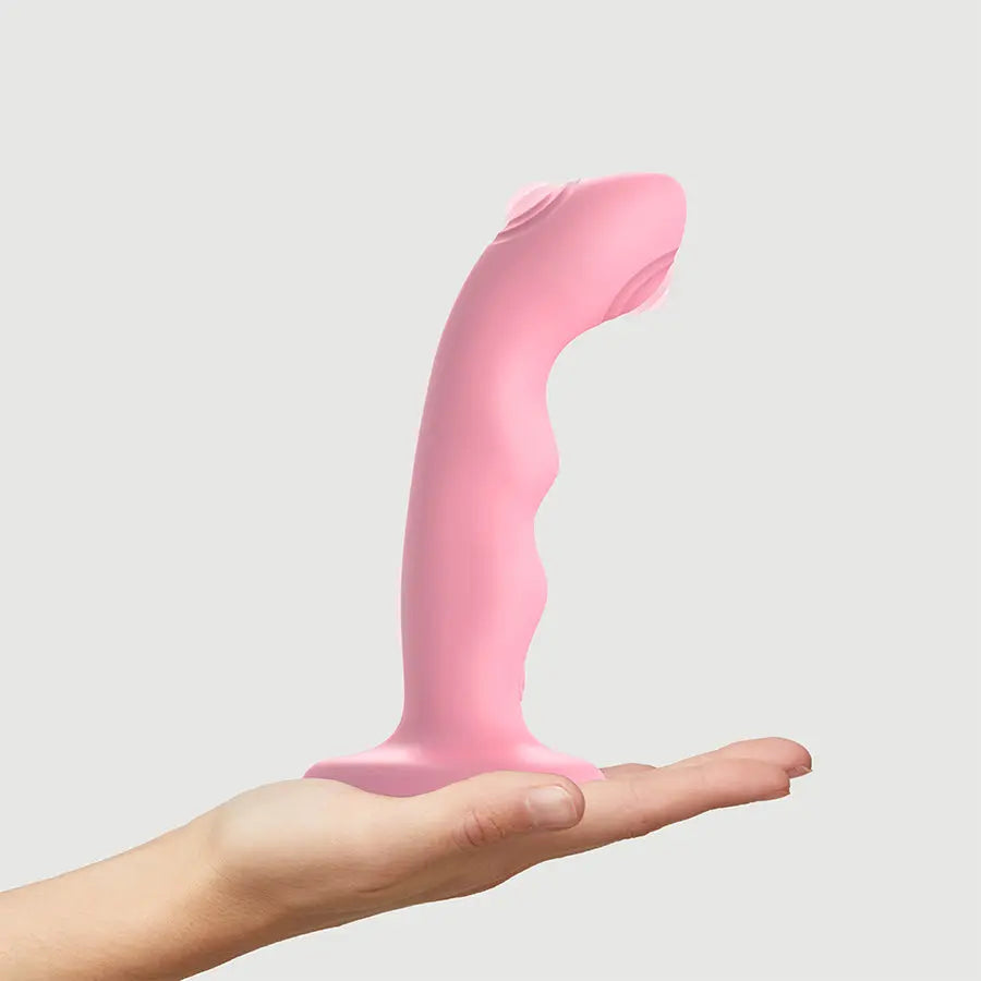 TAPPING DILDO WAVE - CORAL PINK STRAP-ON-ME