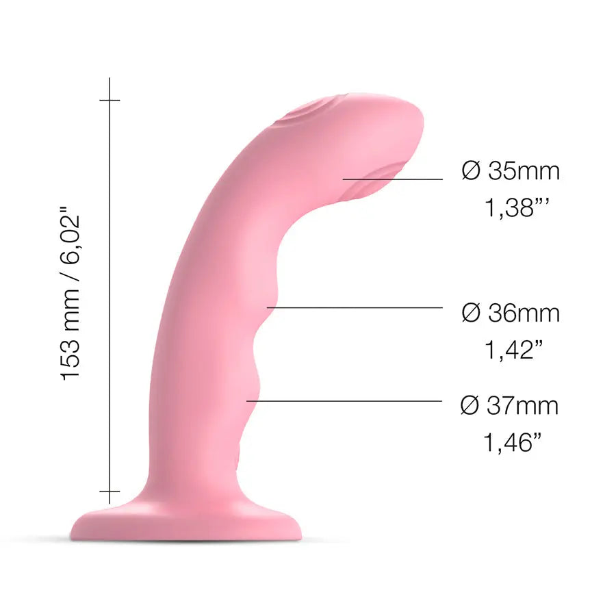 TAPPING DILDO WAVE - CORAL PINK STRAP-ON-ME