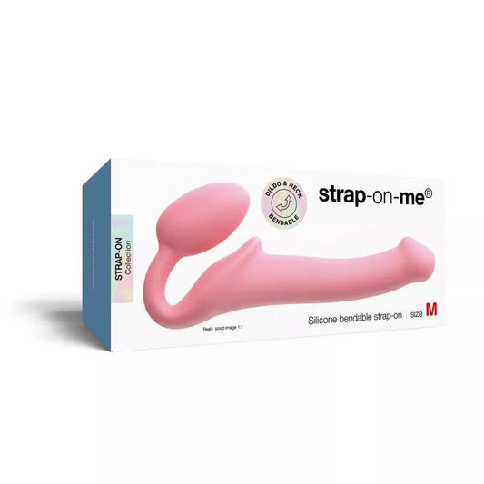 SEMI-REALISTIC BENDABLE STRAP-ON PINK - M - Red Velvet Boutique