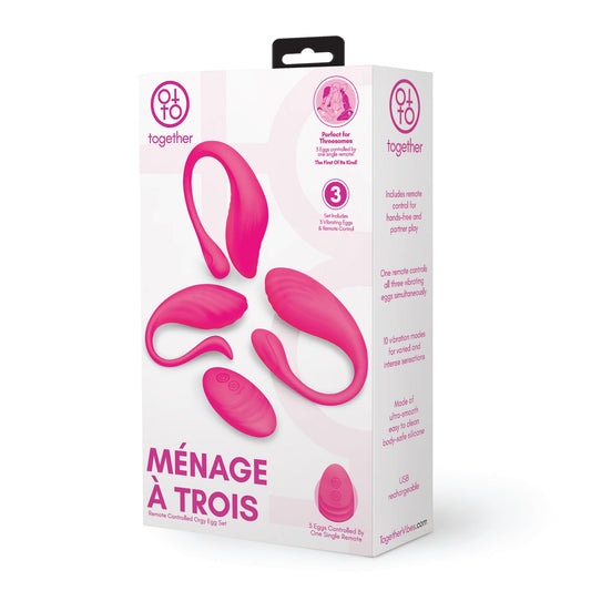 MENAGE A TROIS REMOTE CONTROL ORGY EGG SET - Red Velvet Boutique