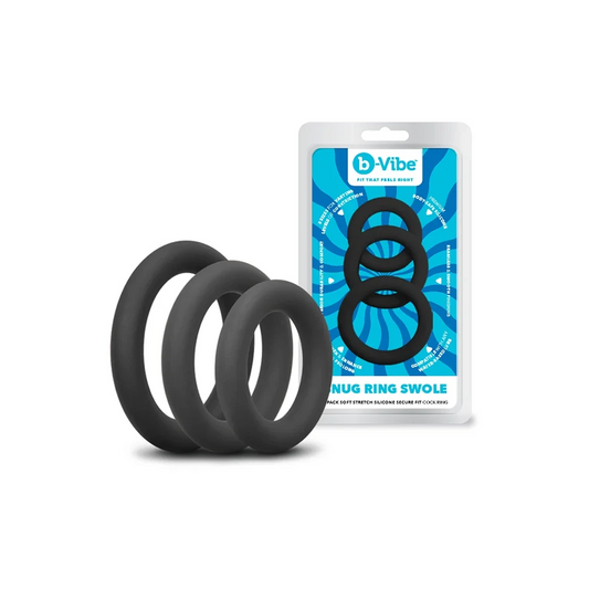 SNUG RING SWOLE - 3-PACK SNUG FIT THICK SILICONE COCK RING - Red Velvet Boutique