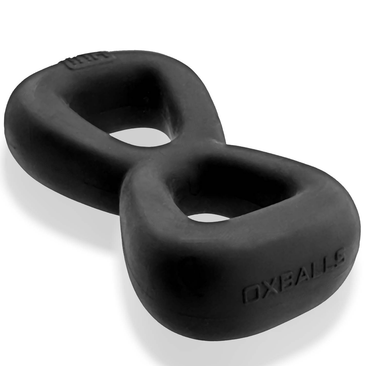 BOOMERANG double-ring cockring & nut-tugger BLACK FOG - Red Velvet Boutique