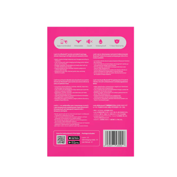 LOVENSE LUSH 4 REMOTE CONTOL VIBRATOR - PINK - Red Velvet Boutique