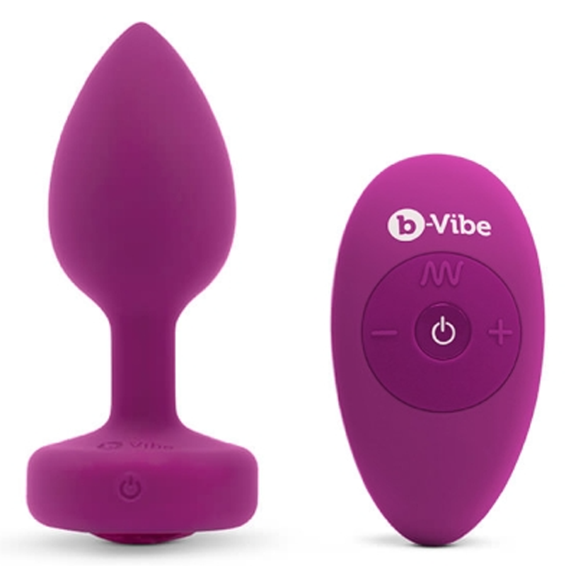 VIBRATING JEWEL PLUG | S/M | FUCHSIA - Red Velvet Boutique