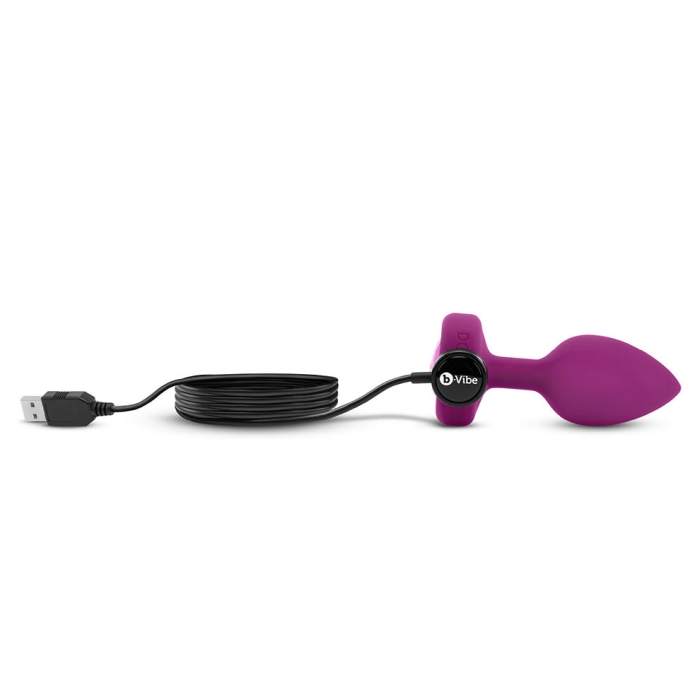 VIBRATING JEWEL PLUG | S/M | FUCHSIA - Red Velvet Boutique