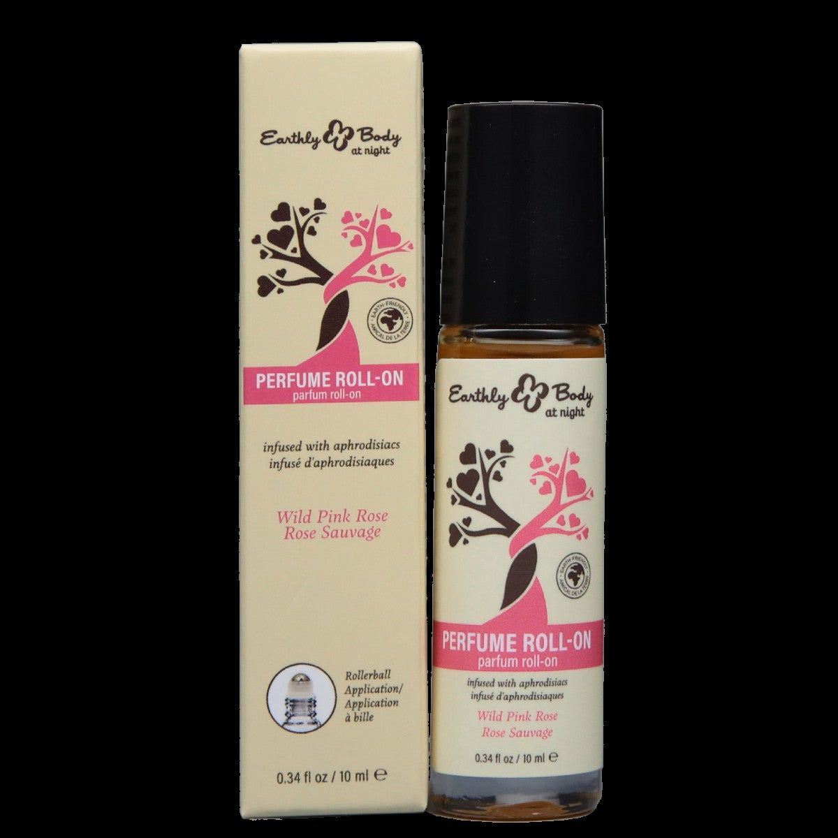 At Night Roll-on Perfume Aphrodisiac  Wild Pink Rose 0.34oz  - Red Velvet Boutique