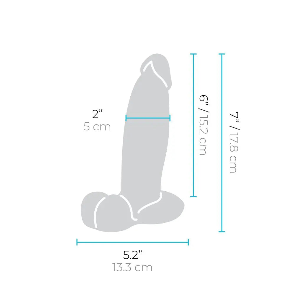 b-Vibe Slipskin Realistic Silicone Dildo 7" Girthy - Mocha b-Vibe