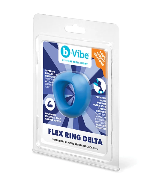 FLEX RING DELTA - SILICONE COCK RING - BLUE - Red Velvet Boutique