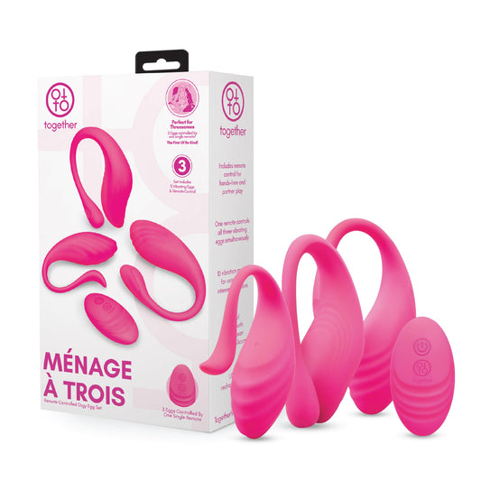 MENAGE A TROIS REMOTE CONTROL ORGY EGG SET - Red Velvet Boutique