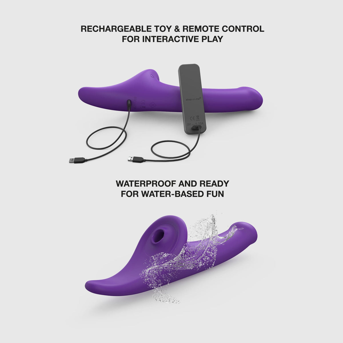 Strap-On-Me Multi Orgasm Dildo — Large, Purple