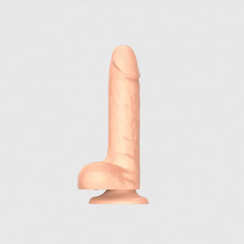 ROTATING & VIBRATING REALISTIC DILDO - L - VANILLA STRAP-ON-ME