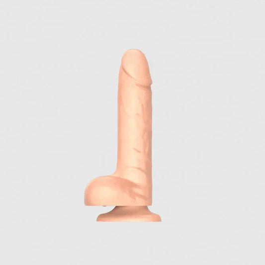 ROTATING & VIBRATING REALISTIC DILDO - L - VANILLA STRAP-ON-ME