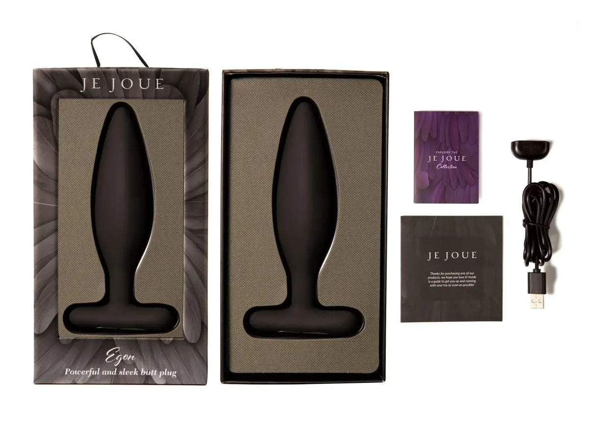 Egon Vibrating Butt Plug Black Je Joue