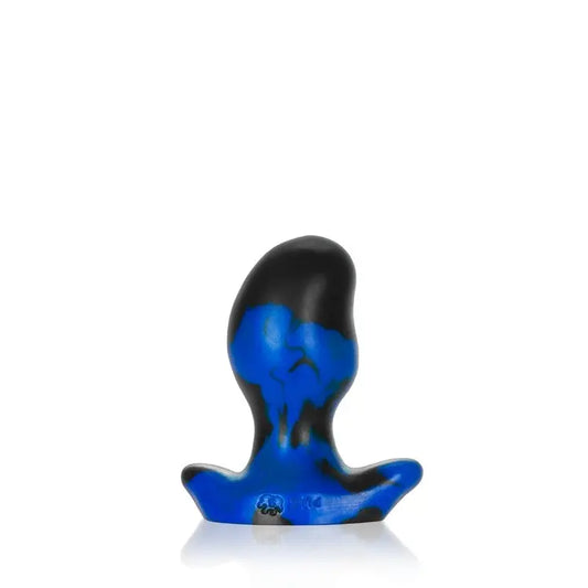 ERGO, buttplug - BLACK POLICE BLUE SWIRL - SMALL OXBALLS