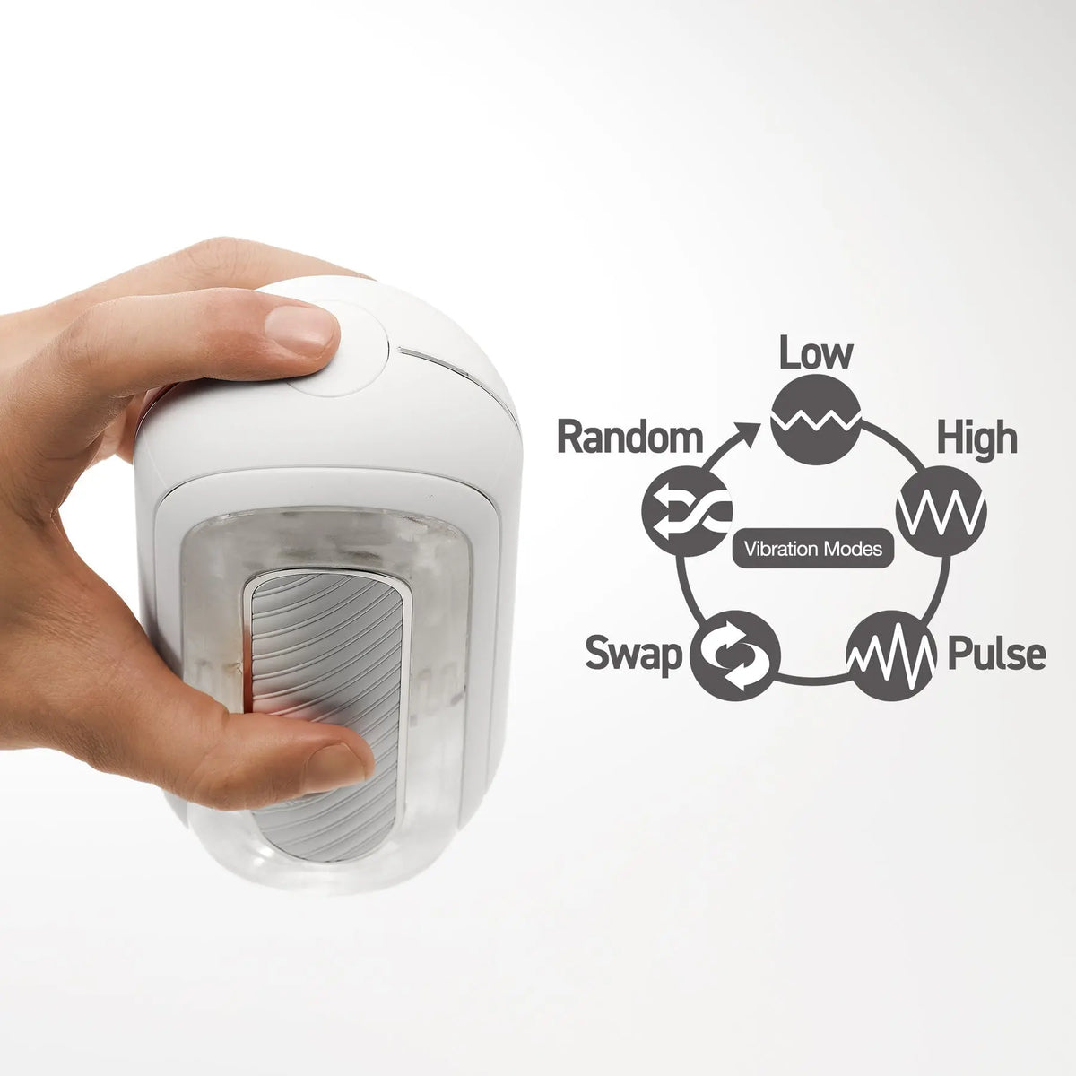 FLIP ZERO GRAVITY EV (ELECTRONIC VIBRATION) WHITE - Red Velvet Boutique