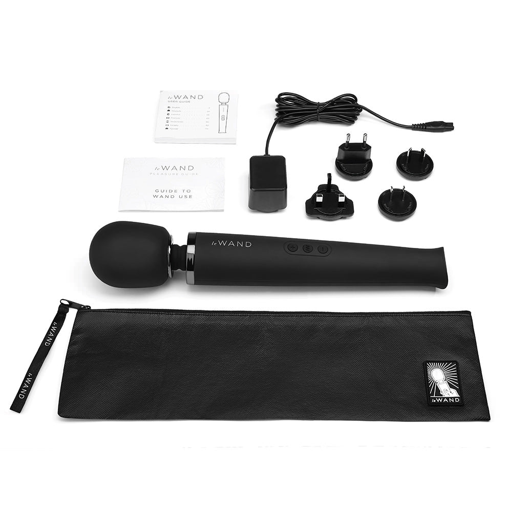 Rechargeable Vibrating Massager - Black - Red Velvet Boutique