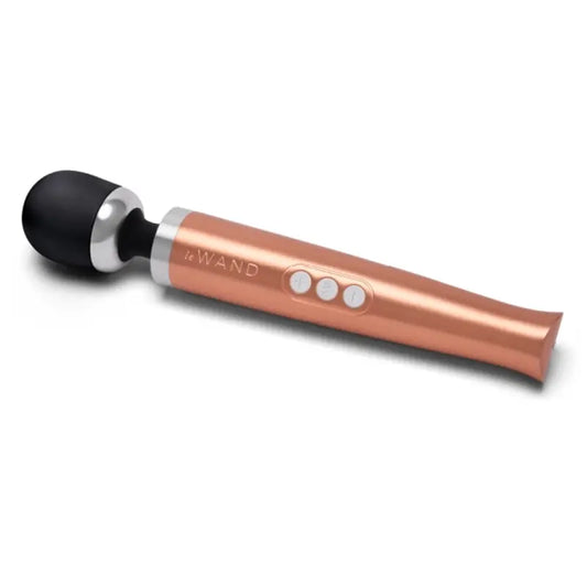 Die Cast Rechargeable Vibrating Massager - Rose Gold LE Wand