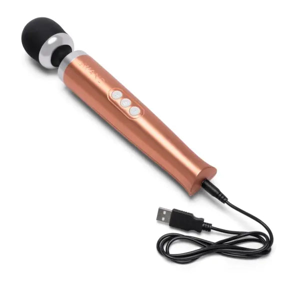 Die Cast Rechargeable Vibrating Massager - Rose Gold LE Wand