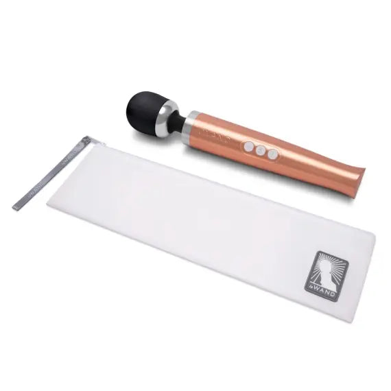 Die Cast Rechargeable Vibrating Massager - Rose Gold LE Wand