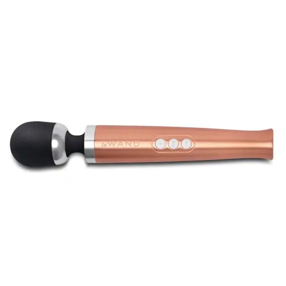 Die Cast Rechargeable Vibrating Massager - Rose Gold LE Wand
