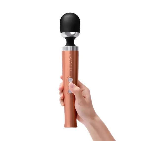 Die Cast Rechargeable Vibrating Massager - Rose Gold LE Wand