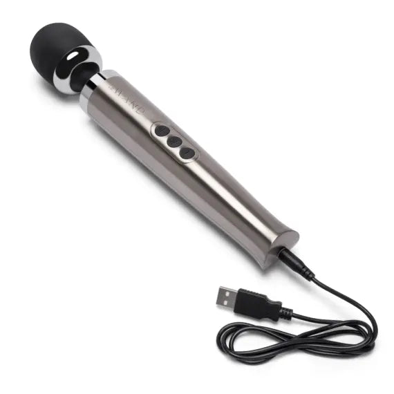 Die Cast Rechargeable Vibrating Massager - Silver LE Wand