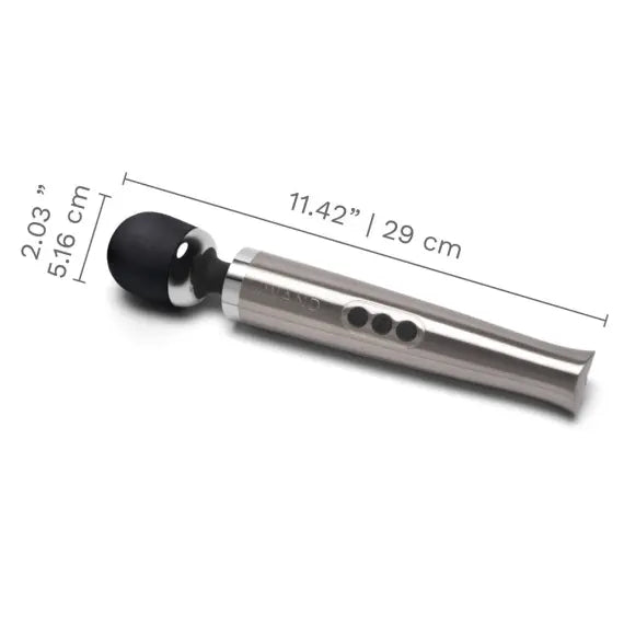 Die Cast Rechargeable Vibrating Massager - Silver LE Wand