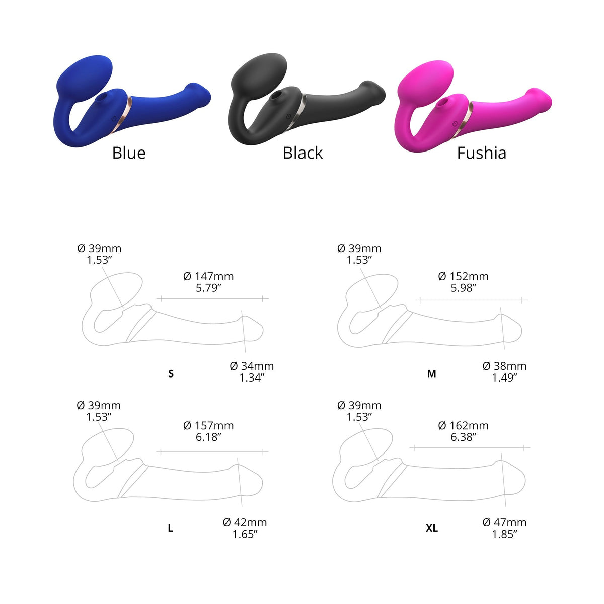 MULTI ORGASM BENDABLE STRAP-ON - S - NIGHT BLUE - Red Velvet Boutique