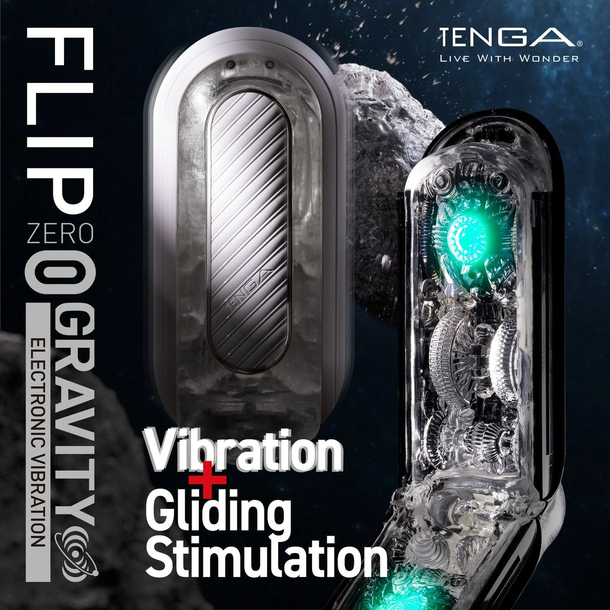 FLIP ZERO GRAVITY EV (ELECTRONIC VIBRATION) BLACK - Red Velvet Boutique